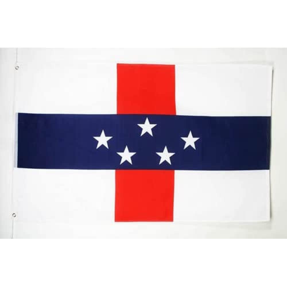 AZ FLAG - Netherlands Antilles Flag - 2x3 Ft - 100D Polyester Dutch Banner with Two Metal Grommets - Fade Resistant - Vivid Colors - 2' x 3' Feet - 90x60 Cm