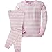 Gerber Little Girls' 2 Piece Cotton Pajama, Pink Stripes, 3T