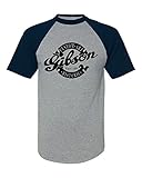 Gibson Custom Art Historic Guitar Logo Baseball Tee Raglan 3/4 Sleeve T Shirt X-Large Heather Grey/Navy Blue