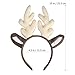 Reindeer Antler Hair Hoop Christmas Kids Headband Headwear for Children Christmas Costume Party Birthday or Xmas Thanksgiving Day Gift (Milk White)