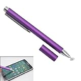 Elemart Precise Disc Stylus - Unique Fine Point Stylus Design Touchscreen Pen for iPhone, Samsung, iPad, Tablets, Smartphones and Touchscreen Devices (Purple)
