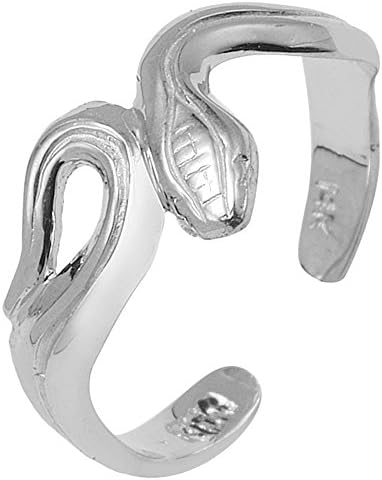 Fine 925 Sterling Silver Infinity Snake Toe Ring