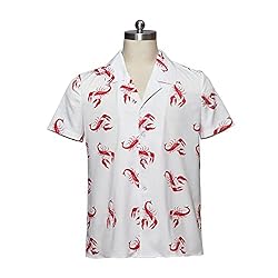Men's Kramer Seinfeld Lobster Shirt Button-Up White