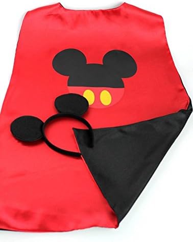 Cartoon Mickey Mouse Logo Cape and Mask Costume - In Gift Box from Outlander