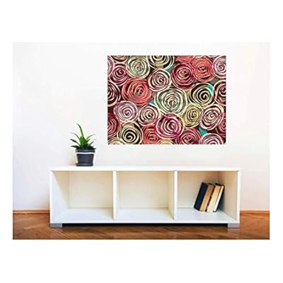 Removable Wall Sticker/Wall Mural - Seamless Floral Pattern | Creative Window View Home Decor/Wall Decor - 36