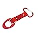5 Pack Silicone Water Bottle Holder Hook W/Key Ring - Hanging Buckle Mineral Water Bottle Clip Drink Holder Buckle for Outdoor Camping Hiking Traveling (Red)