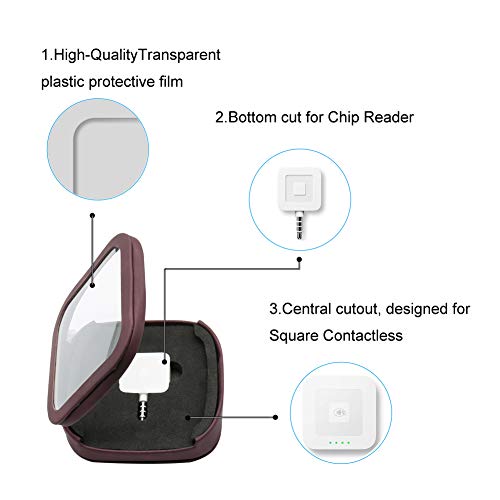 Case for Square Contactless, Also fit for Chip Reader, Dock for Reader, Purple, by AweGo.