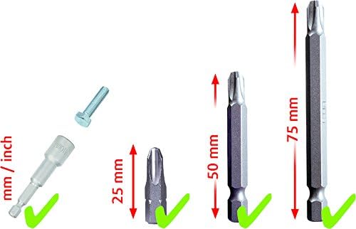 KS Tools 911.2008 1/4-inch Classic Security Bit Set (208 Pieces), Multicolor, Variety Pack - Image 5