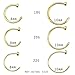 Gold Flat Disc Nose Hoop 316L Surgical Steel Ring (Gold | 22GA | 8mm) *Sold Individually*