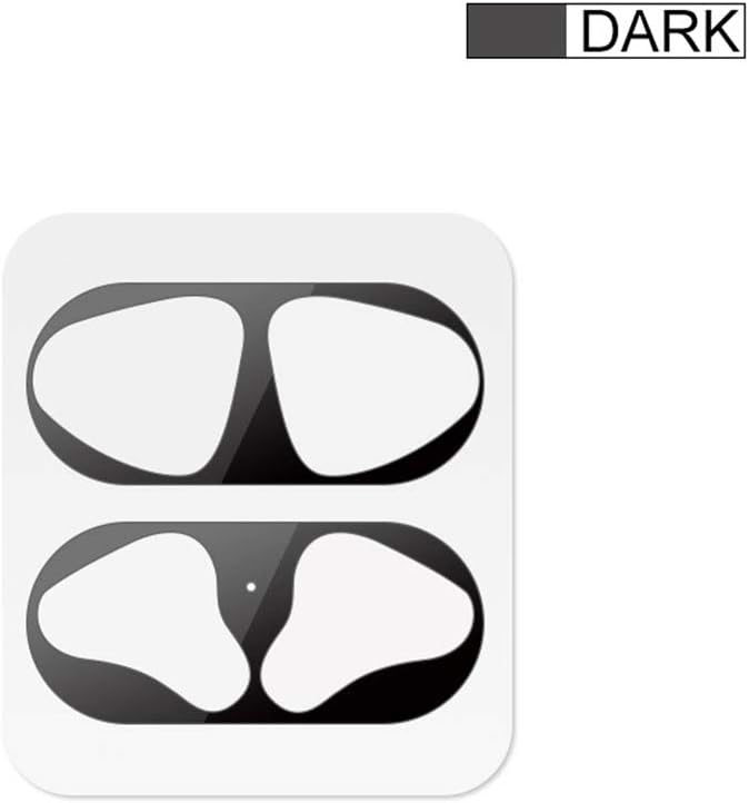 FGRYB Dust Guard for Airpods Black, Luxurious Dust-Proof Film, Metal Dust Guard Protective Sticker for Apple Airpods 1 Airpods 2