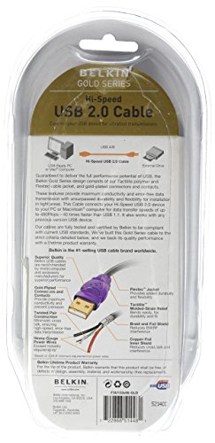 Belkin F3U133V-06-GLD Gold Series 6-Foot Hi-Speed USB 2.0 Cable
