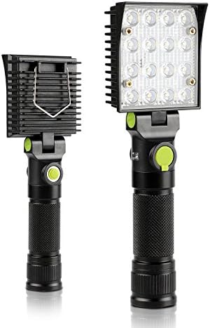 DAMULY LED Work Light magnetic flashlight Rechargeable Portable Hand Held Work Lamp With Hanging Hook, Flood Light for Camping,Household,Car and Truck Repair