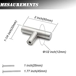 Probrico 25 Pack 2 inch Brushed Nickel Cabinet