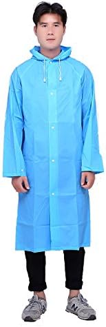 AdventureWorld Ripstop Button-Down Rain Poncho (With Extendable Backpack Section) (Sea Blue)