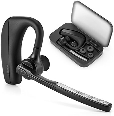 [New Version] Bluetooth Headset,Torondo V4.1 Hand Free Wireless Earpiece Sweatproof Noise Reduction Earbuds with Microphone Crystal Clear Sound for Business/Trukers/Driver Pair with Android Iphone