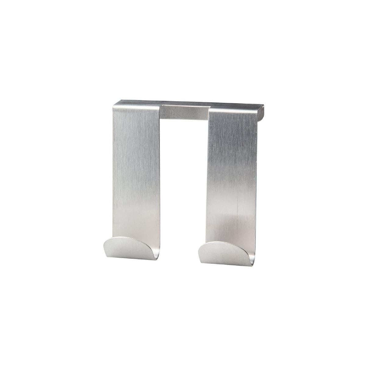Fackelmann Double Door Hook Square 4x3,5in of Stainless Steel, Silver