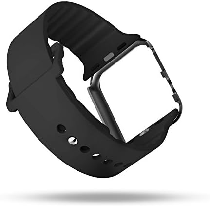 Veneibe Soft Silicone Sport Style Replacement Iwatch Strap Band for Apple Watch Series 1 Series 2 (Black 42mm)
