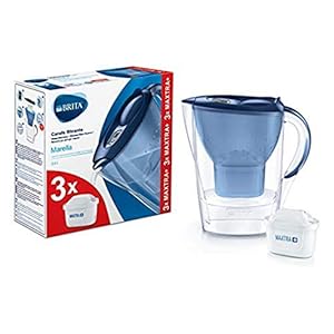 BRITA Marella waterfilterkan voor vermindering van chloor, kalk en onzuiverheden, Inclusief 3 x MAXTRA+ filterpatronen…