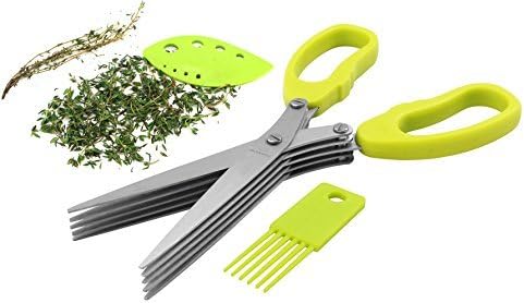 Master Culinary Herb Stripper and 5-Blade Herb Scissors featuring Cleaning Brush 3-in1 Kitchen Kit