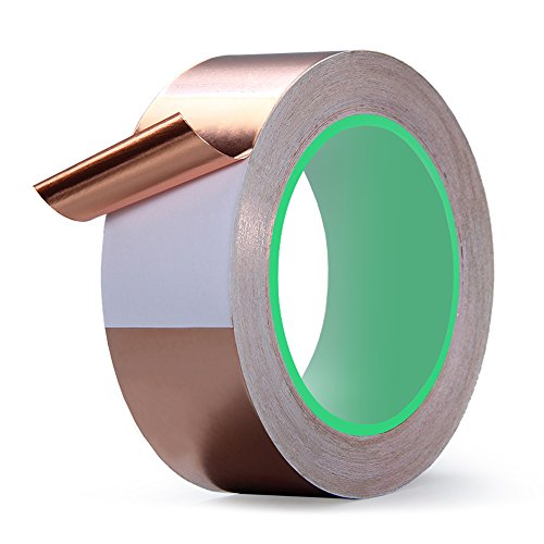 Kbnian Copper Foil Tape with Double-sided Conductive for EMI Shielding/Slug Repellent/DIY Crafts/Electrical Repairs/Grounding/Soldering (30mm X 20m)