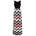 Chuangxiangt Womens Fashion Casual Sleeveless Scoop Neck Wave Striped Tank Maxi Long Dress