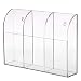 Sunmall Wall Mount Remote Control Holder Clear Acrylic Electronics& Media Organizer Office Supply Accessories Storage Box,Table and Nightstand Convenient Remote Control Caddy (Three Compartments)