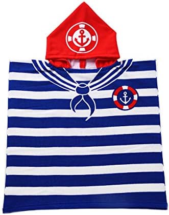 XULE Kids Hooded Beach Towel for Age 1-6 Years - Swim Pool Coverup Poncho Towel Multi-use for Bath/Shower/Pool/Swim 24" x 48"