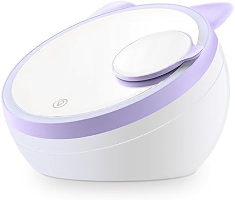 Foxy Vanity Mirror with Lights, Dual Tone LED, USB Rechargeable and 3X Magnification Spot Makeup Mirror (Fox - Violet)