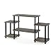 Furinno Turn-N-Tube No Tools Entertainment Center, Round Square Corner, French Oak Grey/Black