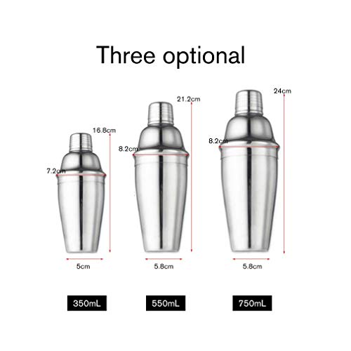 NXYJD 23 stücke Edelstahl Cocktail Shaker Set Barware Kit mit quadratischem Holzregal für Barkeeper Getränk Party Bar… – Bild 6