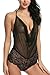 Avidlove Women Sexy Lingerie Teddy One Piece Lace Halter Babydoll Bodysuit Black XXL
