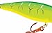 Dynamic Lures Trout Fishing Lure | Multiple BB Chamber Inside | (2) - Size 10 Treble Hooks | for Bass, Trout, Walleye, Carp | Count 1 | (Fire Tiger, HD Trout 2.25 Inch)