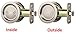 Dynasty Hardware Pocket Door Latch, Round Sliding Handle for Hall or Closet, Non-Locking Passage Pull, Easy Install Pocket Door Hardware, Aged Satin Nickel Finish, 2-3/8