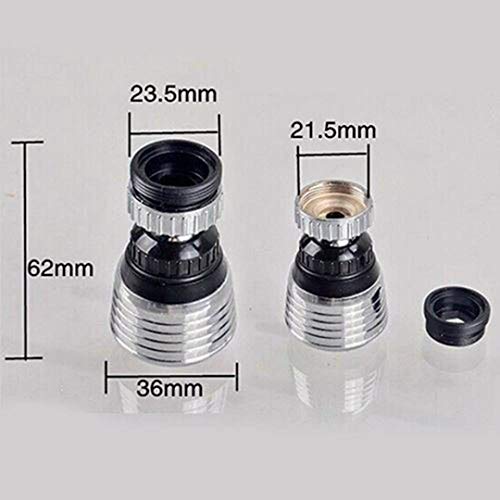 2PCS 360 Rotate Swivel Kitchen Faucet Adapter Bathroom Water Saver Tap Filter Faucet Nozzle for Restaurant,Home,and Hotel