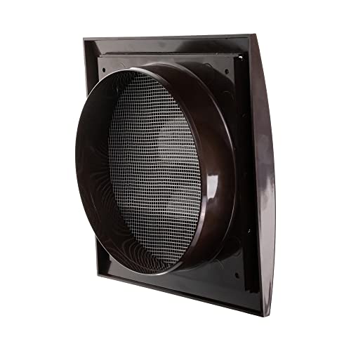 Repa Market Brown Exhaust Hood Vent 6'' Inch With Builtin Pest Guard Screen And Flange, Air