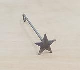 The Leather Guy Branding Iron Standing Steak Brand Solid Star 2 1/2