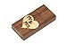 Walnut Wood USB 2.0 8GB Flash Drive - With Handmade Paperbox - Filled with Raffia Grass - Mr & Mrs Love Design