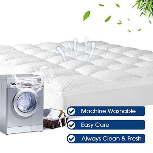 King Size Mattress Topper for Back Pain Extra Thick Cooling 400TC