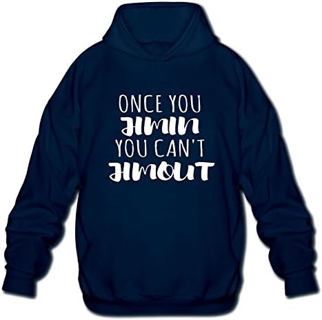 JYLSML Once You JIMIN You Can't Jimout Long Sleeve For Men Custom Hoodie Sweatshirt SizeKey1Navy
