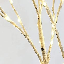 LITBLOOM Lighted White Birch Twig Branches 30IN 150