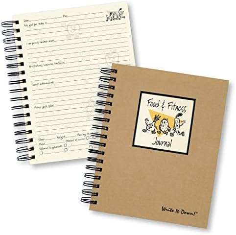 Food & Fitness Tracker/Journal (Natural Brown) Spiral-bound – July 1, 2004