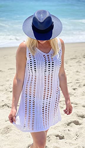VKEGNIO Womens Summer Swimwear Cover Ups Crochet Hollow Out Long...