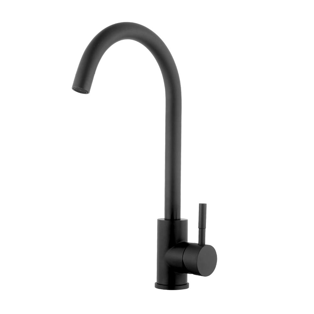 Lordear Bar Sink 360 Degree Best Commercial Brushed Nickel Stainless Steel Single Handle Kitchen Sink Faucet,Hot and Cold Single Lever Kitchen Faucets