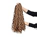3 Packs Faux Locs Crochet Hair 20 Inch Wavy Curly Goddess Locs Crochet Hair Braiding Hair with Curly Ends Pre Looped Goddess Faux Locs crochet hair for Black Women Soft Locs Hair Extension(27#)