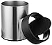 Amazon Basics Stainless Steel Trash Waste Can with Lid, Black