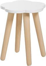 Haus Projekt Cloud Stool - White Solid Wood Kids Side Table & Seat view 7
