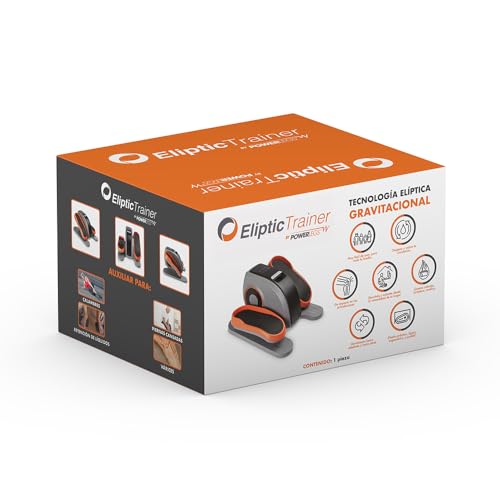 POWER LEGS Eliptic Trainer + Regalo Compresa Cervical Térmica | Elíptica motorizada compacta con 3 programas de Entrenamiento pre-programado | Recupera Movilidad y Alivia cansancio Muscular