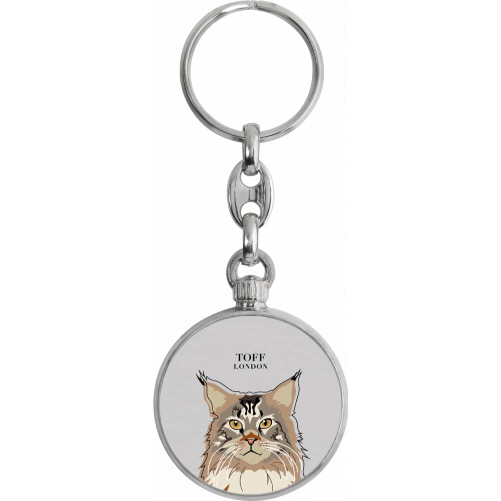 Toff London Maine Coon Cat Head Keyring