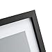 ONE WALL 11x11 Picture Frame Displays Photo 8x8 With Mat and 11x11 Without Mat, Black Solid Wood Frame with Tempered Glass for Wall and Tabletop - Mounting Hardware Included
