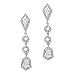 Mariell Empress & Noble Cut Cubic Zirconia Bridal and Wedding Earrings - Art Deco Vintage Jewelry for Brides, Prom, Homecoming and Mother of the Bride